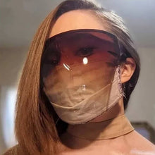 Load image into Gallery viewer, Fashion Face Shield Face Mask Safety Shield Sunglasses - Brown