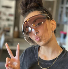 Load image into Gallery viewer, Fashion Face Shield Face Mask Safety Shield Sunglasses - Brown