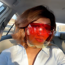 Load image into Gallery viewer, Fashion Face Shield Face Mask Safety Shield Sunglasses - Red
