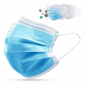 100 PCS Blue 3-Ply Disposable Face Mask